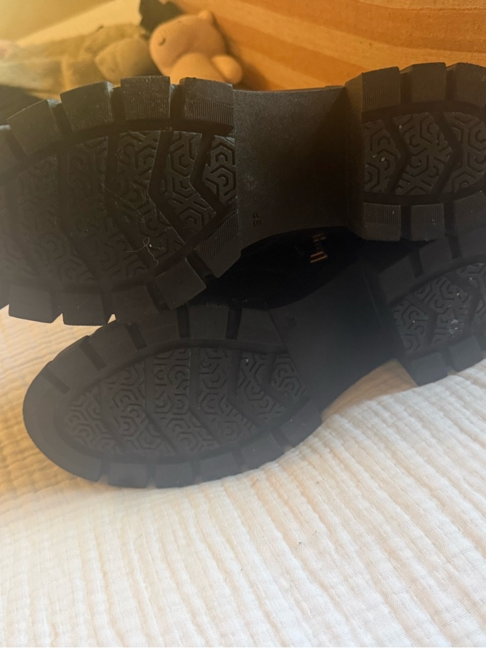 Thursday Boot Company Black Lace-Combat Boots with Gold Buckle Detail- coda - Picture 2 of 3